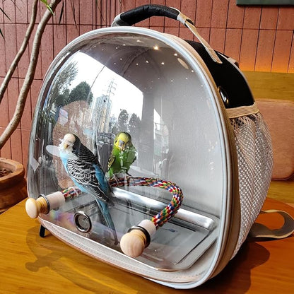 Small Bird Travel Backpack Carrier Cage, Backpack to Transport Backpack Carrier - Image 5