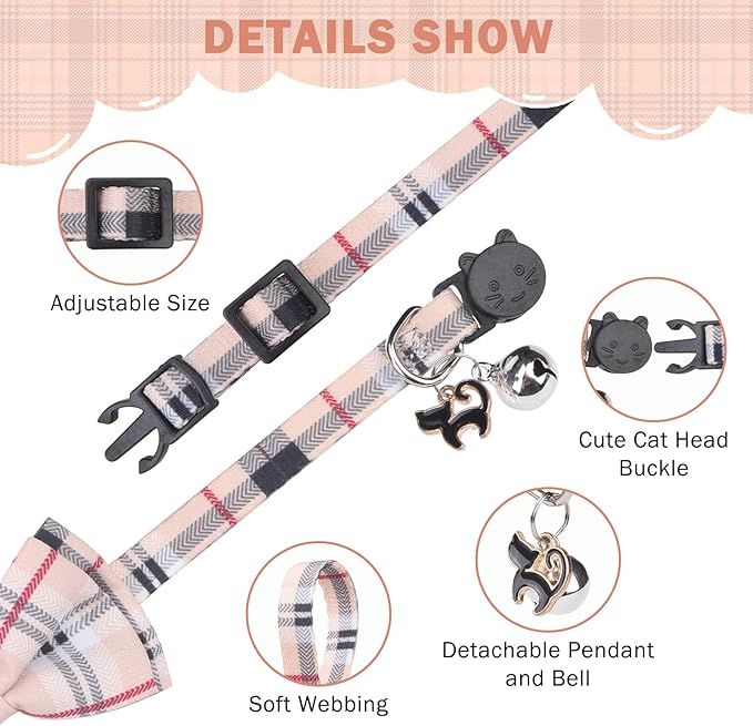 SCENEREAL Plaid Cat Collar - Image 5