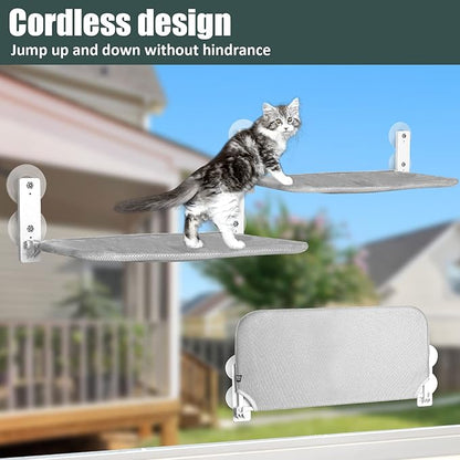 Sunhoo Cat Window Hammock Perch Cordless Perches Window Sill Seat Bed Foldable - Image 6