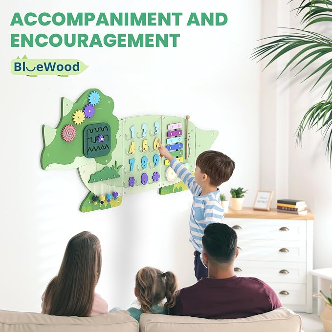 BlueWood Wooden Wall Busy Board Panels, Toddler Learning Activity Center - Image 7