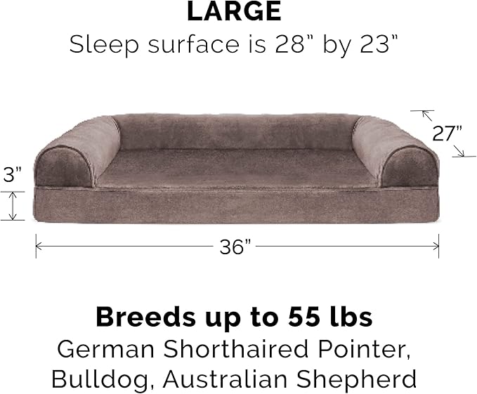Furhaven Orthopedic Dog Bed for Large/Medium Dogs w/ Removable Bolsters & - Image 2