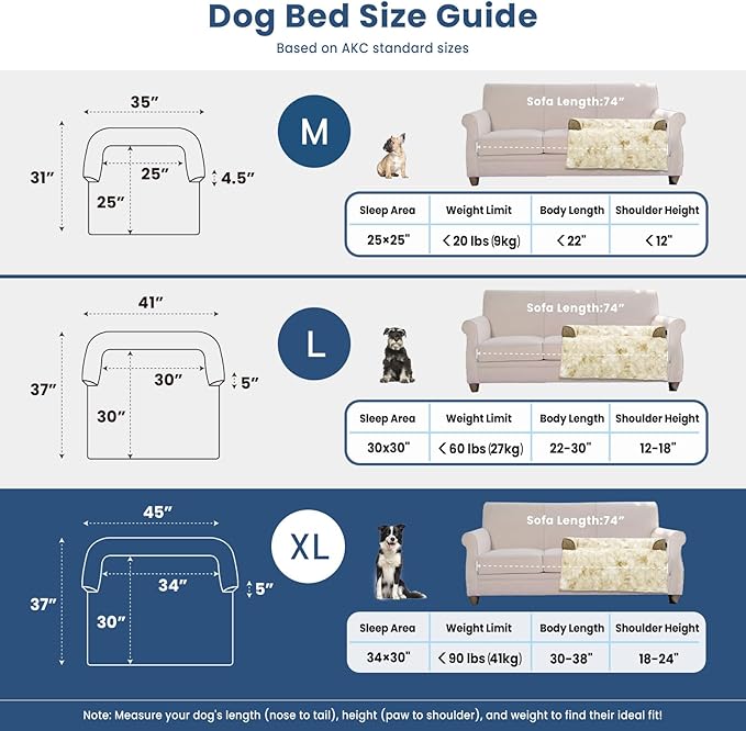 Calming Extra Large Dog Couch Bed, 45 x 37 inch Waterproof Removable Pet Mat - Image 5