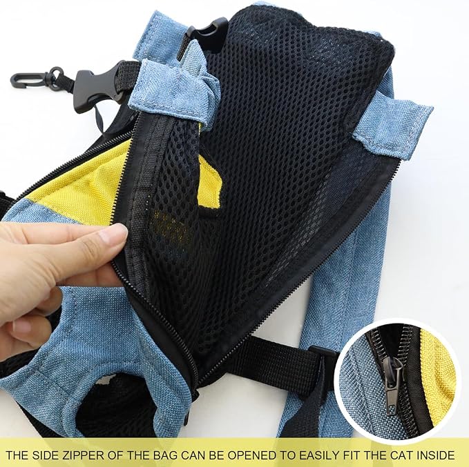 Pet Carrier Backpack, Adjustable Backpack Legs Out Easy-fit Chest Carrier - Image 2