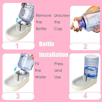 kathson Automatic Cats Water Dispenser 1 Gallon Gravity Dogs Water Station - Image 7