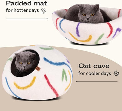 MEOWFIA Cat Cave – Premium Felt Cat Bed - Image 4