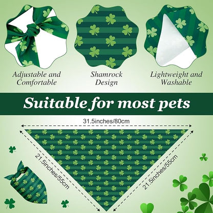 Weewooday 50 Pcs St Patricks Day Bandanas Bulk - Image 3