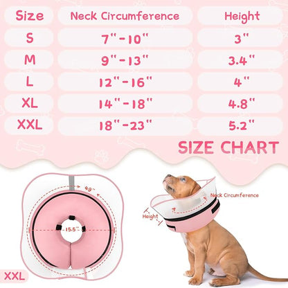 Supet Raised Inflatable Dog Cone Collar to Stop Licking, Soft Dog Cone - Image 6