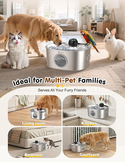Dog Water Bowl Dispenser, 10L/2.64Gal/338 Oz Automatic Dog Water Fountain - Image 7