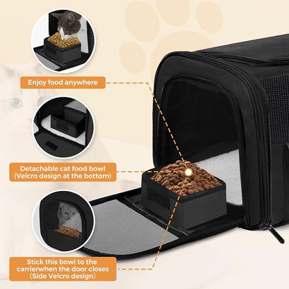 Soft Cat Carrier for Pets Up to 15 lbs, TSA Approved for Airline in-Cabin - Image 5
