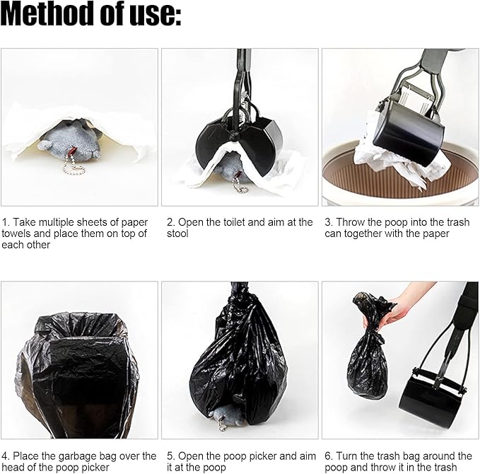 Pet Pooper Scooper, Long Handle Folding Poop Scoop, Stable Jaw Scoop Easy - Image 2