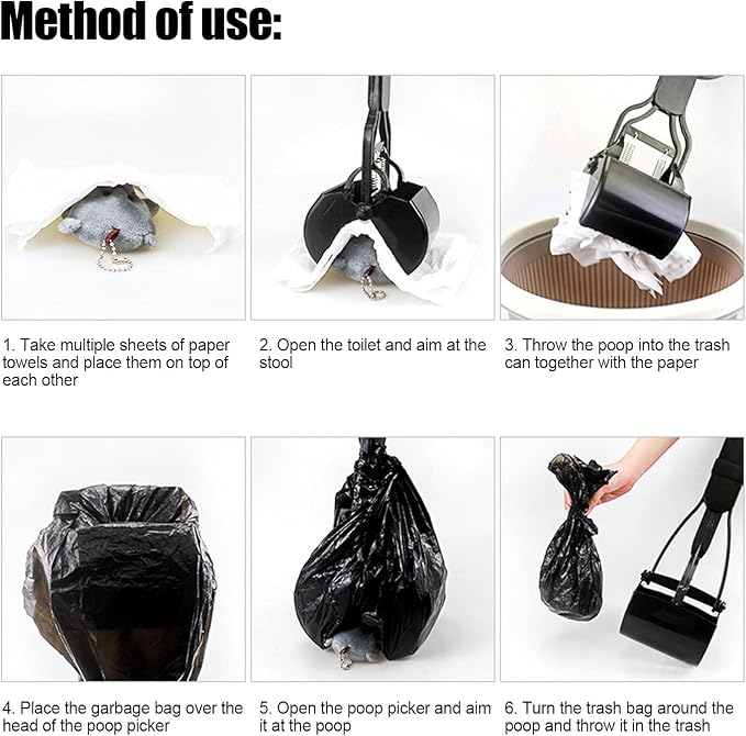 Pet Pooper Scooper, Long Handle Folding Poop Scoop, Stable Jaw Scoop Easy - Image 4