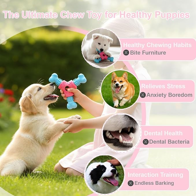 Puppy Chew Toys for Teething, Indestructible Dog Chew Toys for Aggressive - Image 3