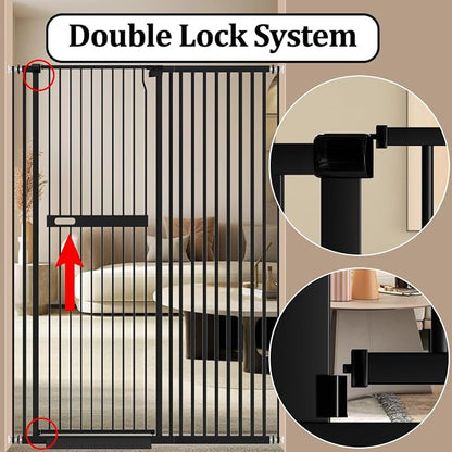 WAOWAO 71" Extra Tall Cat Pet Gate 29.92-37.79" Wide Pressure Mounted Walk - Image 6