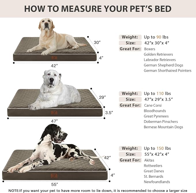 WNPETHOME Orthopedic Big Dog Beds Large Sized Dog, Waterproof Extra Large Dogs - Image 5