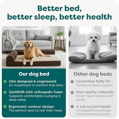 FurHaven Orthopedic Dog Bed for Large Dogs, L-Shaped Chaise Mattress - Image 7