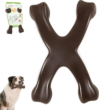 Tough Dog Chew Toy for Aggressive Chewers, Indestructible Beef Flavor Nylon Bone by IPTPAS