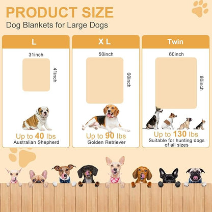 Dog Blanket for Large Dogs 3 Pack Dog Cat Flannel Blankets Washable Soft Pet - Image 5