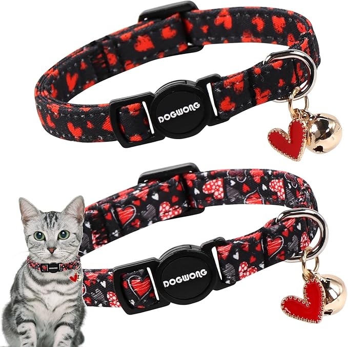 Cat Collar, 2 Pack Cat Collars Breakaway by DOGWONG