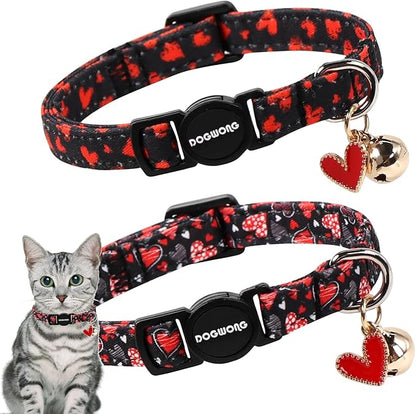 Cat Collar, 2 Pack Cat Collars Breakaway by DOGWONG