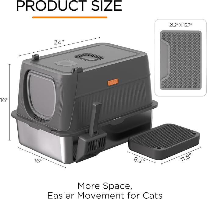 Anywish Stainless Steel Cat Litter Box - Image 8