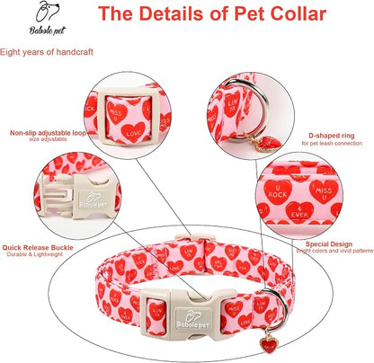 Valentines Dog Collar for Medium Dogs - Image 3