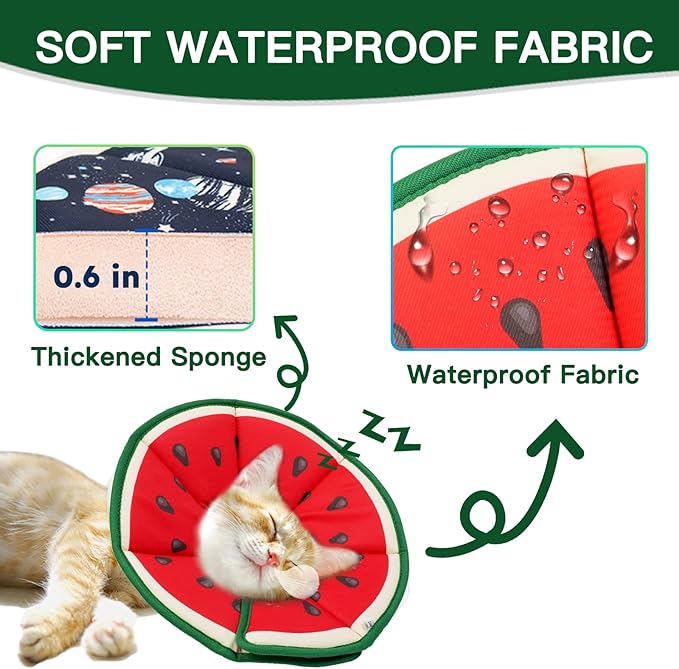 Cat Cone Collar Soft, Waterproof Cat Recovery Collar After Surgery, Adjustable - Image 6