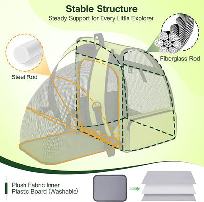Cat Backpack Carrier for Travel Hiking: Expandable Foldable Breathable Mesh - Image 8