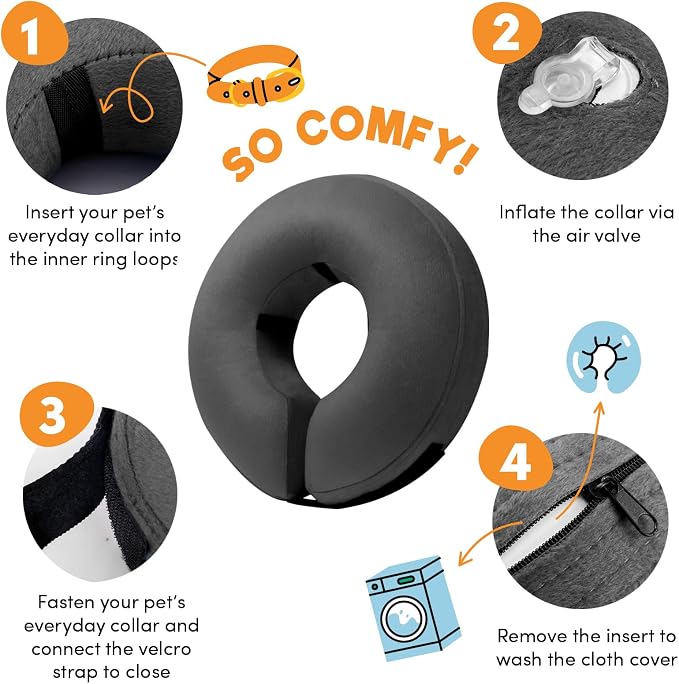 BENCMATE Inflatable Dog Cone Collar Alternative, Soft Dog Cone - Image 2