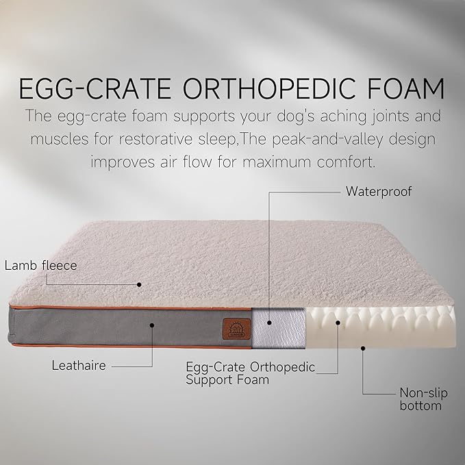 Jumbo Extra Large Waterproof Dog Bed, Big Orthopedic Dog Beds - Image 2