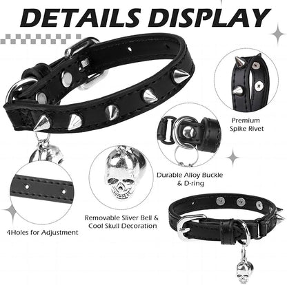 EXPAWLORER Leather Cat Collar for Girl Boy- Adjustable Pet Collar - Image 3