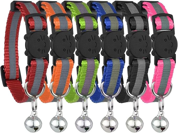 Reflective Cat Collar with Bell, Solid & Safe Collars - Image 8