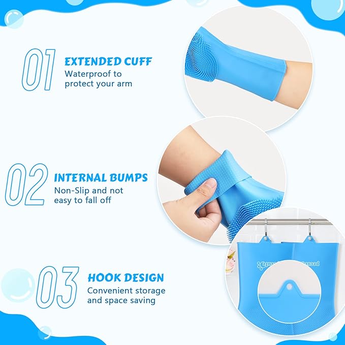 Pecute Pet Grooming Gloves Large, Heat Resistant Cat Bathing Gloves - Image 7