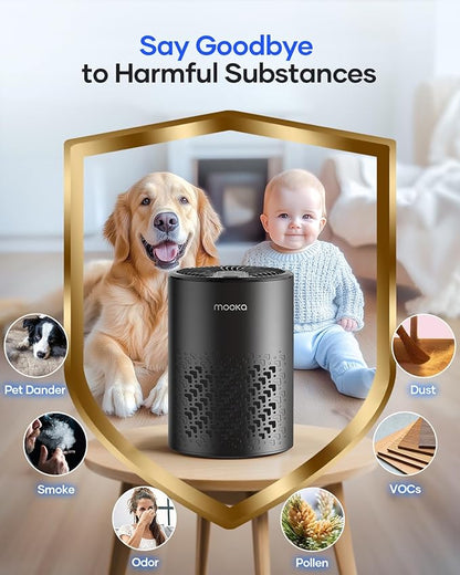 Air Purifiers for Bedroom Home, MOOKA HEPA Air Purifier for Home Pets - Image 6
