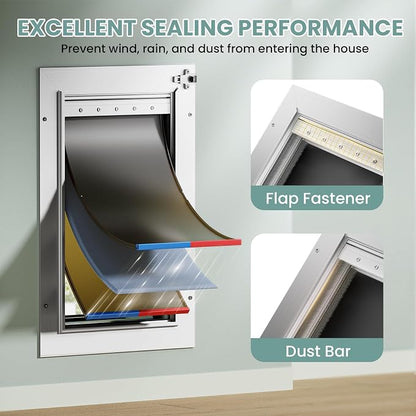3-Flap Insulated Aluminum Dog Door - Image 3