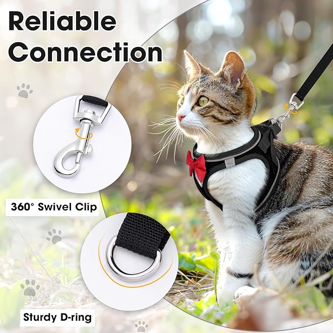 Cat Vest Harness and Leash Set for Walking Escape Proof, Adjustable Kitten - Image 6