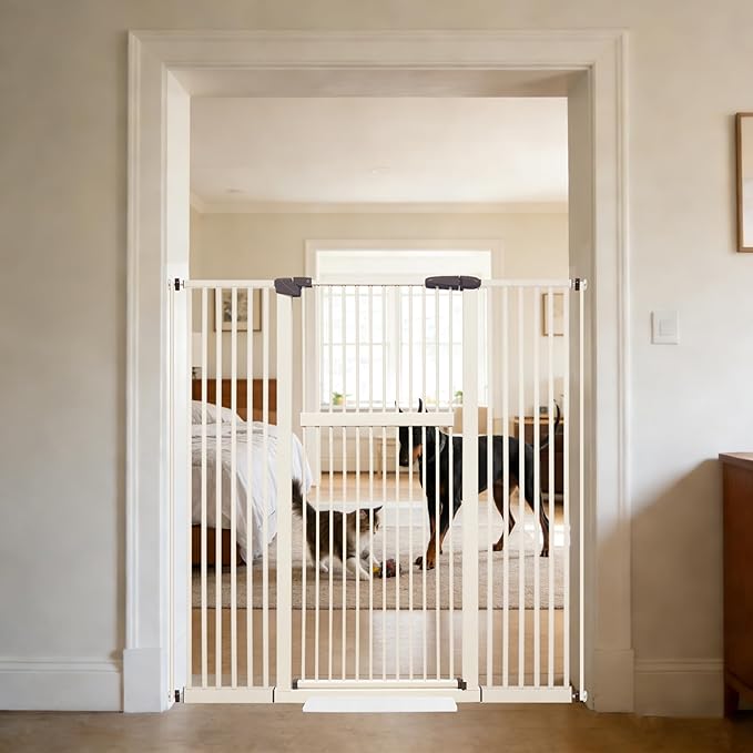 Lumizone Extra Tall Pet Gate 55.12" High Pressure Mounted 38.39"-59.24" Extra by Lumizone