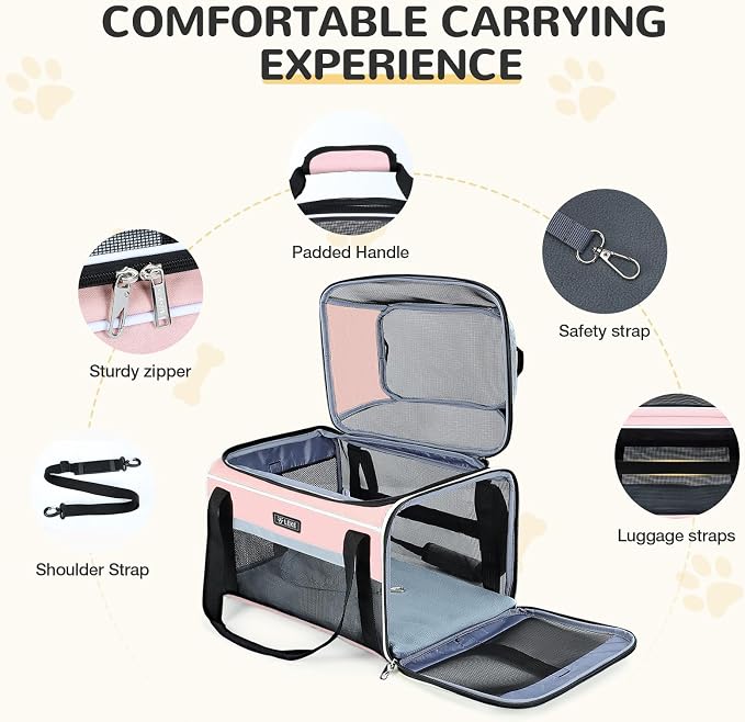 Lekereise Top-Expandable Pet Carrier 18x11x11Inch Delta American United Airline - Image 6