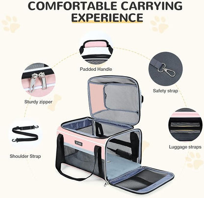 Lekereise Top-Expandable Pet Carrier 17x11x9.5 Inch Alaska Hawaiian Airline - Image 6
