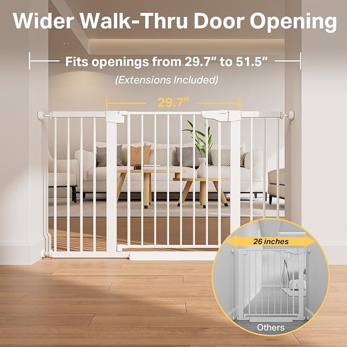 Cumbor 29.7"–51.5" Extra Wide Baby Gate - Image 3