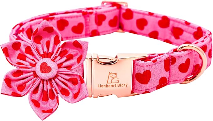 Lionheart glory Valentine's Day Dog Collar by LionheartGlory