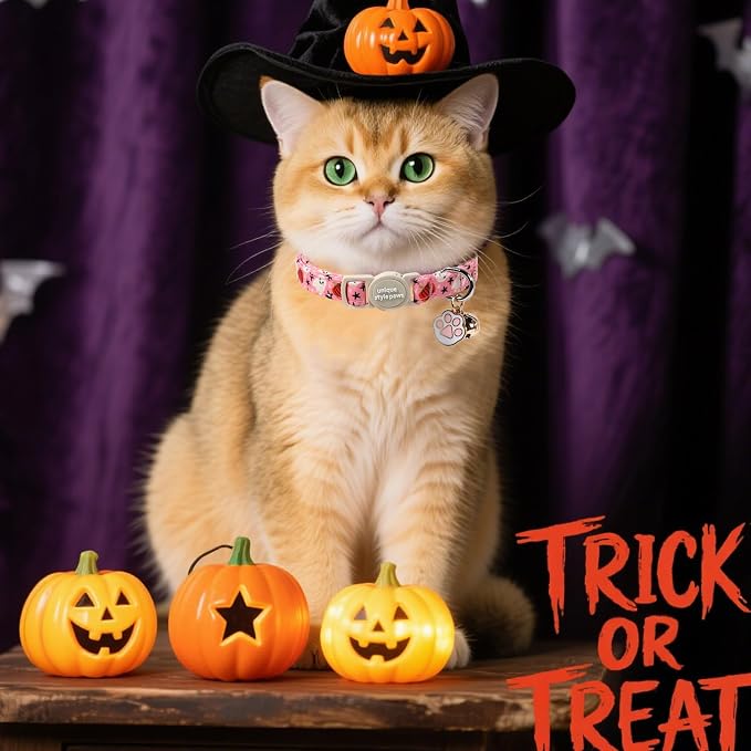 Unique Style Paws Halloween Cat Collar, Cute Cat Collars - Image 6