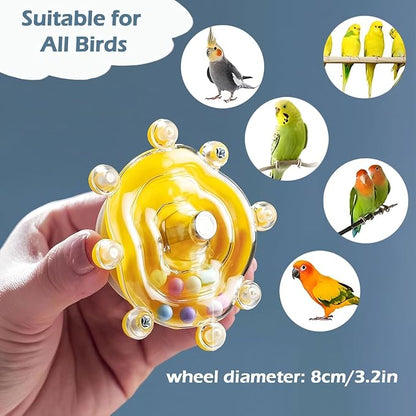 Bird Toys for Parakeets, Colorful Parakeet Toys Wheel, Interactive Spinner - Image 5