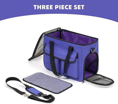Cat & Dog Carrier for Pets Up to 15 Lbs, Airline Approved Soft-Sided - Image 3