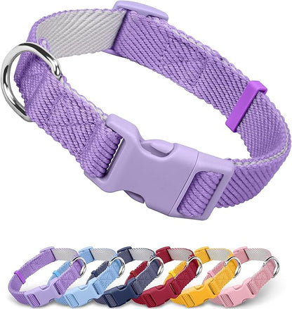 Dynmeow Soft and Breathable Cotton Dog Collar, Durable Adjustable Heavy-Duty by Dynmeow