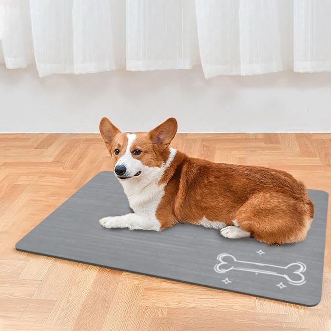Le courant Dog Cat Feeding Mat, Water Absorbent, Non Slip Placemat - Image 6