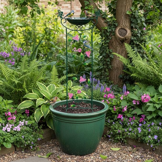 HONGLAND 36.5" Metal Bird Bath - Image 4