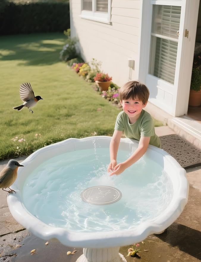 CNARIO Copper Disk for Bird Baths, Bird Baths 99.99% Pure Copper Cleaning Disk - Image 7
