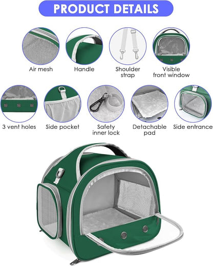 Bissap Bearded Dragon Travel Carrier, Portable Guinea Pig Carrier Bag Tortoise - Image 2