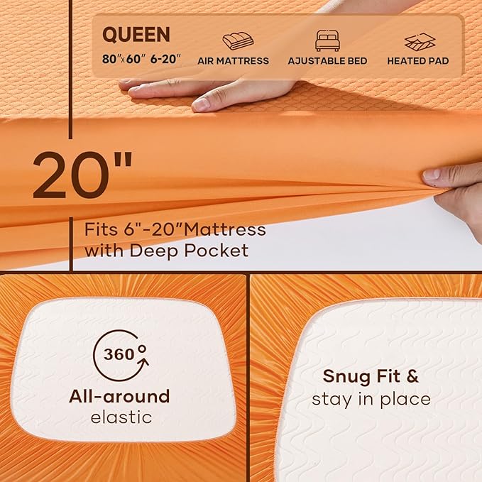 OhGeni 100% Waterproof Mattress Protector, Queen Size Mattress Soft Pad - Image 7