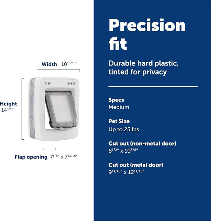 SmartDoor™ Never Rust Connected Pet Door, Dog and Cat, Selective Entry and Exit - Image 3